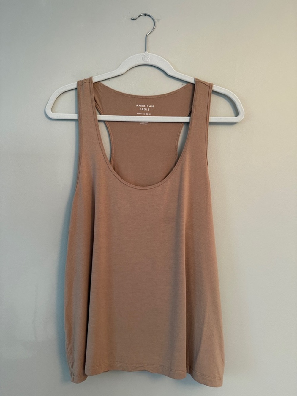 American Eagle Outfitters Scoop Neck Tank Top - Light Brown